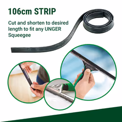 Window Cleaning Squeegee Blade Replacement - Soft Rubber 106cm Adjustable Size Strip - Professional Quality, Double Sided Premium Rubber
