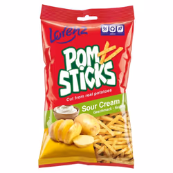 Lorenz Snack-World Pomsticks Sour Cream Flavour 85g (Pack of 14)