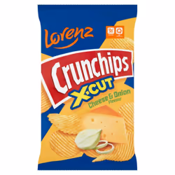 Lorenz Xcut Crunchips Cheese & Onion 75g (Pack of 12)