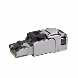 Telegärtner 100040203, RJ45, Stainless steel, Male, Straight, Spring steel, Cat6a