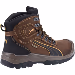 ) Puma Safety Sierra Nervada Mid Leather Brown Safety Boots - Brown, 6 (Adults'