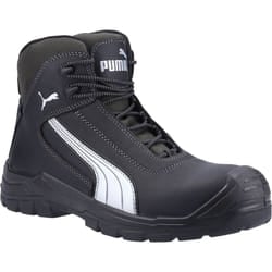 ) Puma Safety Cascades Mid Leather Black Safety Boots - Black, 11 (Adults'