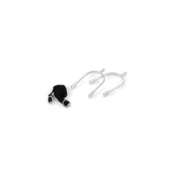 Men's Drop-Shape Spurs With Straps - Metallic, 25 Mm