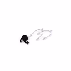 Men's Drop-Shape Spurs With Straps - Metallic, 30 Mm