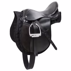 Kerbl Haflinger Saddle Leather Black Equestrian Stirrups Belts Girth 32285