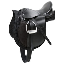 Kerbl Haflinger Saddle Leather Black Equestrian Stirrups Belts Girth 32285