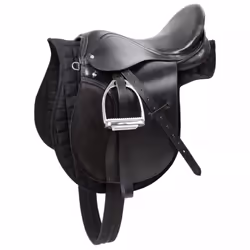 Kerbl Horse Saddle Set with Saddlepad/Stirrups/Stirrup Belt/Girth Leather 32197