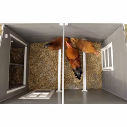 Kerbl ECO Chicken Pen Plastic Grey and White Cage Habitat Aviary House Coop - Additional view 2