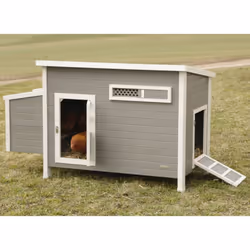 Kerbl ECO Chicken Pen Plastic Grey and White Cage Habitat Aviary House Coop - Additional view 4