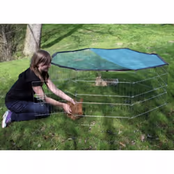 Kerbl 82708 small animal habitat Rabbit Black, Blue, Stainless steel