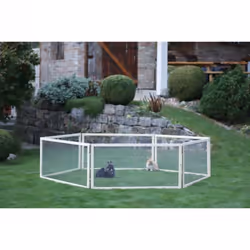 Kerbl Outdoor Pet Dog Pen Puppy Rabbit Enclosure Playpen Vario Wood Brown 84399