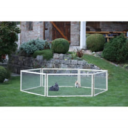 Kerbl Outdoor Pet Dog Pen Puppy Rabbit Enclosure Playpen Vario Wood Brown 84399