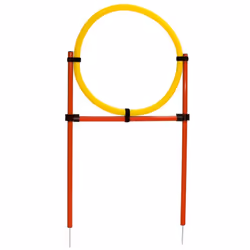 Kerbl Dog Agility Training Set Jump Hoop Poles Exercise Equipment Red 80758