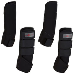 Kerbl Four Piece Horse Boots Wear Set Leg Protection Wrap Black Pony 320131