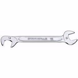 Stahlwille 96400653 Set of Small Double Open Ended Wrench ELECTRIC 10-Piece Wrench Set in Roll-up Case 15 Degree & 75 Degree Jaw Position Chrome Alloy