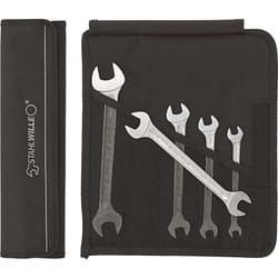 Stahlwille 96400304 Double Open Ended Wrenches, Motor No. 10, 5 Pieces, Size 8mm x 9mm -17mm x 19mm, 15 deg Offset Angle, 490g, Industrial Grade, Chr