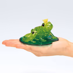 Crystal Puzzle, 43 Pieces, Frog Pair, Green