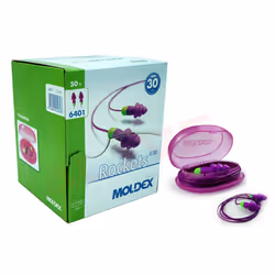 MOLDEX Rockets Corded Earplugs 6401 SNR:30dB - 50 Pairs / Box