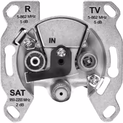 TechniSat TECHNIPRO SV 600 V2, SAT + TV + Radio, 2200 MHz, Wall, Female, Female, Silver