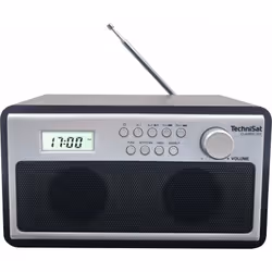 TechniSat CLASSIC 210 Clock Analog Silver, Wood