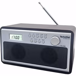 TechniSat CLASSIC 210 Clock Analog Silver, Wood