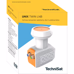 TechniSat UNIX Twin LNB Low Noise Block downconverter (LNB) Orange, White