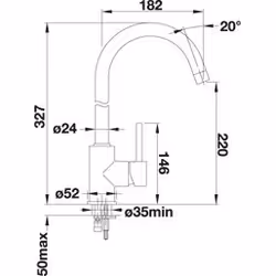 BLANCO 519415 kitchen faucet Black