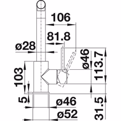 Blanco 519810, Sink Mixing Valve High-Pressure Chrome - Additional view 5