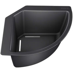 235866 Corner Bowl for Food and Crockery, 1 Piece, Black, 215 x 215 mm