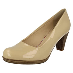 Ladies Rieker Court Heels 41160 - UK 7.5, Beige
