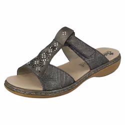 ) Ladies Rieker Diamante Cut Out Sandal 65950 - UK 6.5, Silver/Platinum (Silver