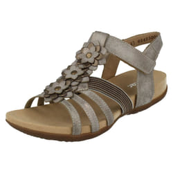 Girls Rieker Open Toe Summer Sandals K2263 - UK 1.5 Child, Grey