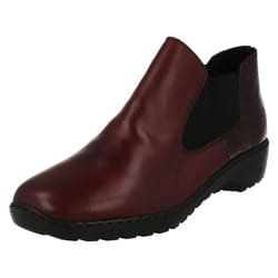 Ladies Rieker Warmlined Ankle Boots L6090 - UK 3.5, Red