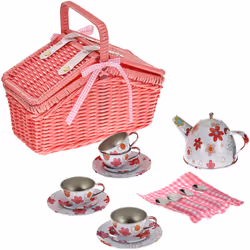 Legler Small Foot Flowers Picnic Basket Set -18 pieces