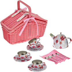 Legler Small Foot Flowers Picnic Basket Set -18 pieces