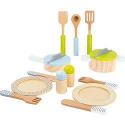 Small foot Crockery and Cookware Set Play Kitchen