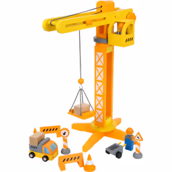 Small foot Crane with Construction Site Accessories, Crane machine, 3 yr(s), Wood, Multicolour