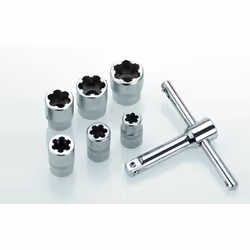 Cimco 113160, Socket set, 3/8", Metric, 6 head(s), 8,10,11,13,15,17 mm, Chromium-vanadium steel