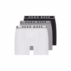 Hugo Boss 3 Pack OF STRETCH-COTTON BOXER BRIEFS - Black / White / Grey - M