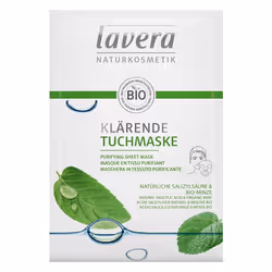 Lavera Purifying Sheet Mask 21 ml, Cleansing mask, Unisex, Universal, Moisturizing, Purifying, Refreshing, Sheets, 21 ml