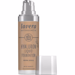 Lavera Hyaluron Liquid Foundation, Pump bottle, Cream, Universal skin, Moisturizing, Beige, Natural Beige
