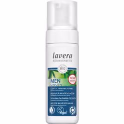 Lavera 500661467, Shaving mousse, Men, Sensitive skin, 150 ml, Anti-irritation, Anti-redness, Softening, Soothing, Bottle