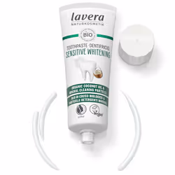 Toothpaste Sensitive Whitening - 5 in 1 Protection - Natural whitening - Gentle on Tooth Enamel - Bamboo Cellulose Cleaning Body & Sodium Fluoride -