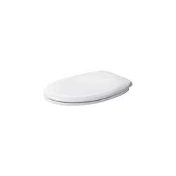 Duravit 0064290000Â Toilet Seat with Soft Close Hinges Stainless Steel White