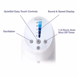 Honeywell QuietSet Tower Fan with Remote Control White