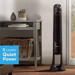 Honeywell HYF260BE Quietset 32" Inch Oscillating Tower Fan, 5 Speeds - Black
