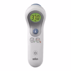 Braun BNT300WE, Remote sensing thermometer, White, Forehead, Buttons, °C, Body temperature