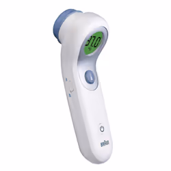 Braun BNT300WE digital body thermometer Remote sensing thermometer White Forehead Buttons
