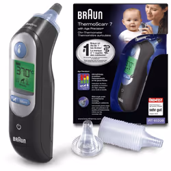 Braun ThermoScan 7 Ear Thermometer with Age Precision - Black Edition
