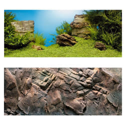 Juwel Aquarium Double Sided Poster Background - XL, Underwater Landscape/Dark Rock